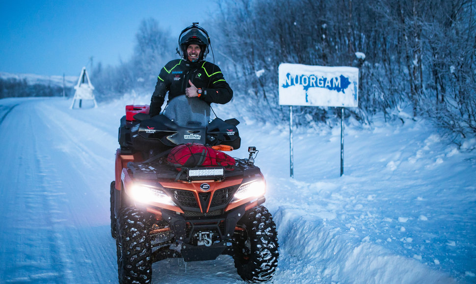 „Baltic to Arctic 2“: K.Mieliauskas motociklu išvažiavo į šiauriausią Europos tašką Nordkapą