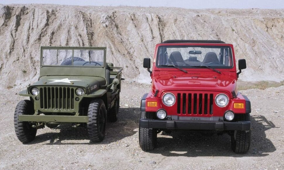 Willys MB ir Jeep Wrangler. (Gamintojo nuotrauka)