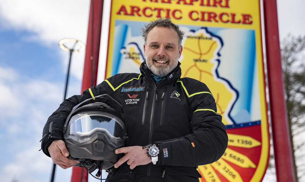 „Baltic to Arctic 2“: K. Mieliauskas motociklu kirto poliarinį ratą ir papasakojo apie važiavimą šaltyje