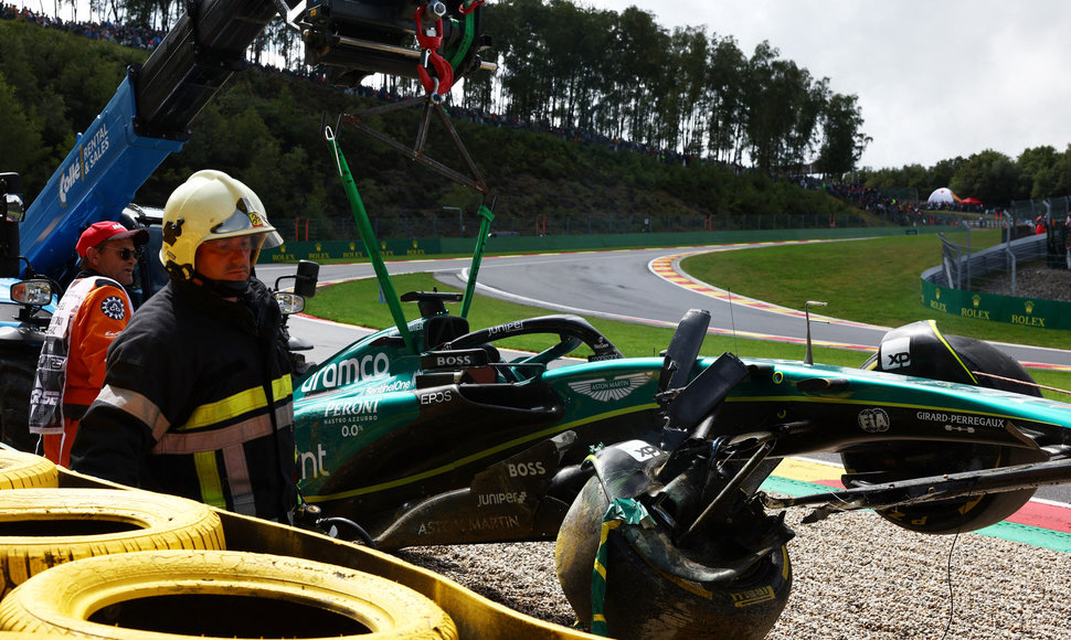 Belgijos Formulės 1 sprinto kvalifikacija, L.Strollo avarija