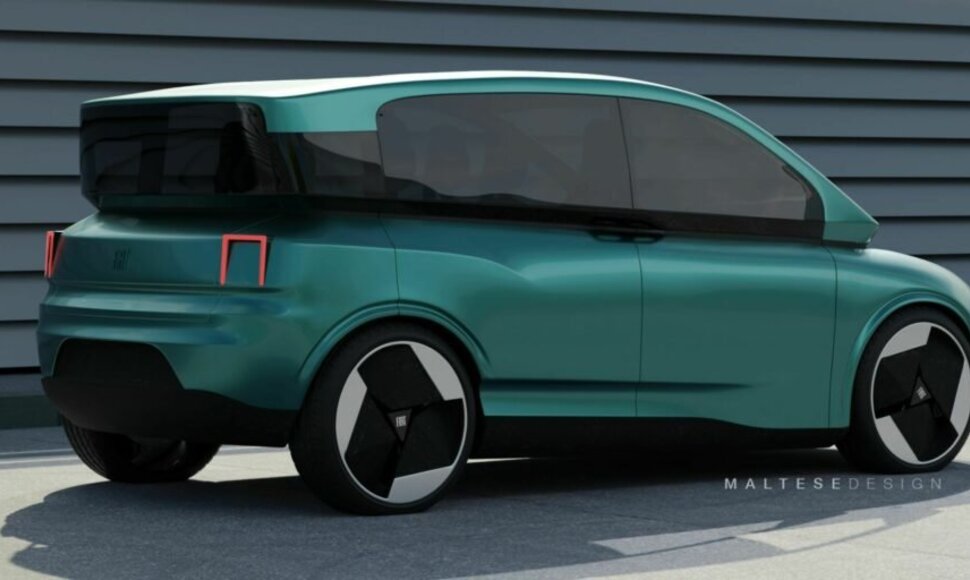 Kaip galėtų atrodyti elektrifikuota XXI a. &bdquo;Fiat Multipla&ldquo;