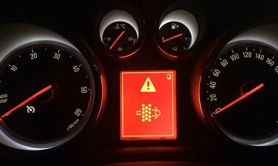 DPF filtro signalinė lemputė