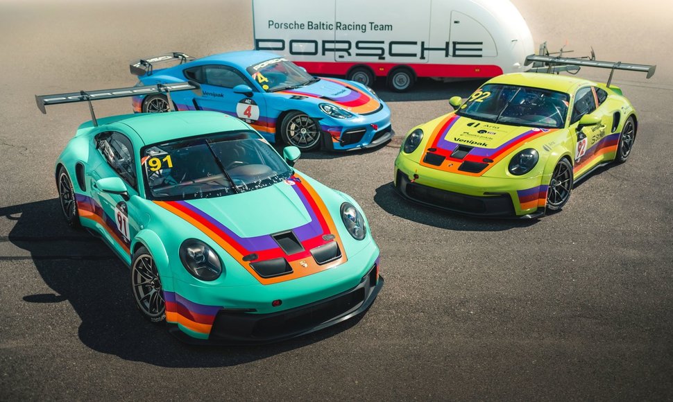 „Porsche Lietuva“ Palangos 1006 km lenktynėse varžysis trimis automobiliais