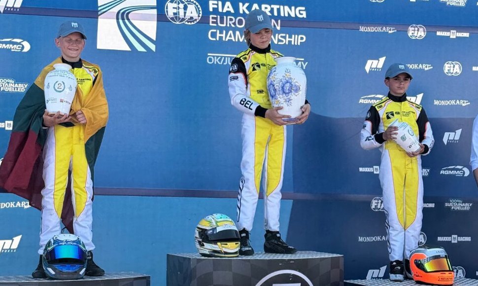 „FIA Karting Academy“ varžybose Slovakijoje – sidabrinis Nojaus Stasionio finišas