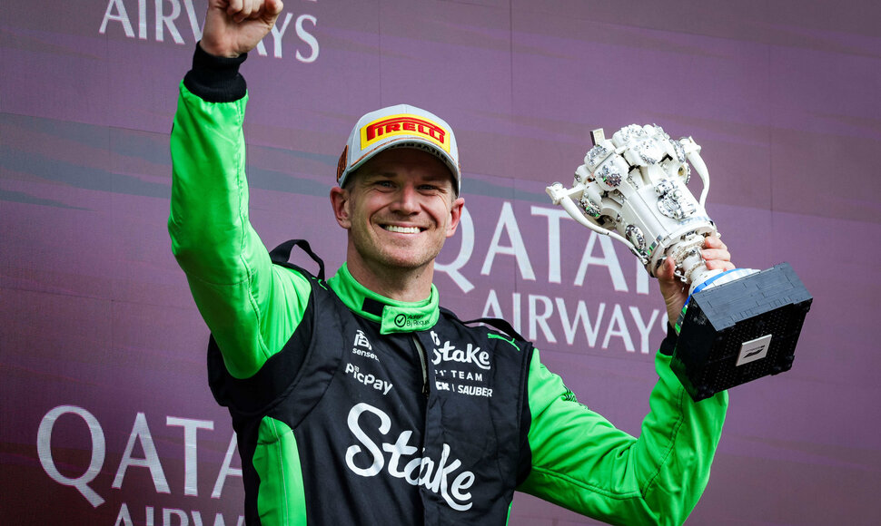 Nico Hulkenbergo podiumas Silverstoune