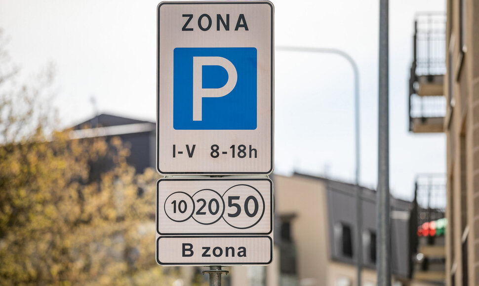 Balta parkavimo zona Vilniuje