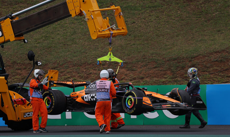 Oscaro Piastrio avarija San Paule, F1 sprinte