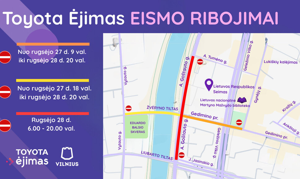 Eismo ribojimai, TOTYOTA ėjimas rugsėjo 28 d.