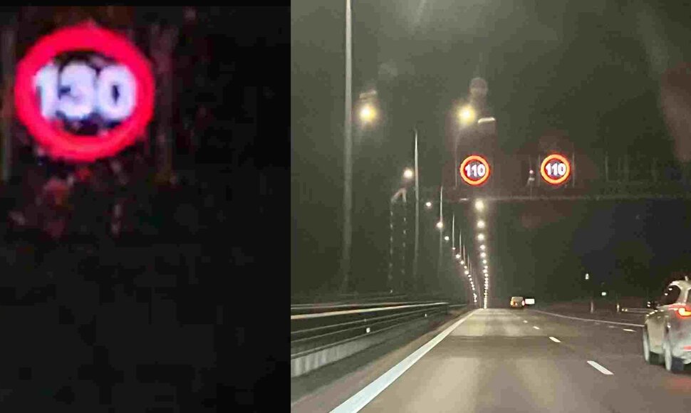 Kintamos informacijos ženklai magistralėje A1