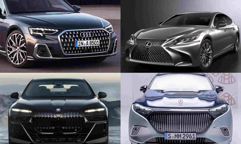 BMW, Audi, Lexus, Maybach limuzinai