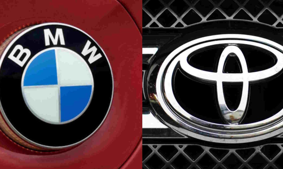 BMW ir Toyota ženklai