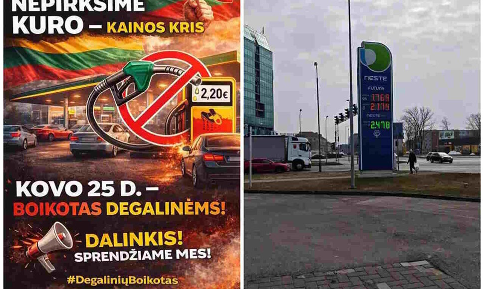 Siūloma boikotuoti degalines