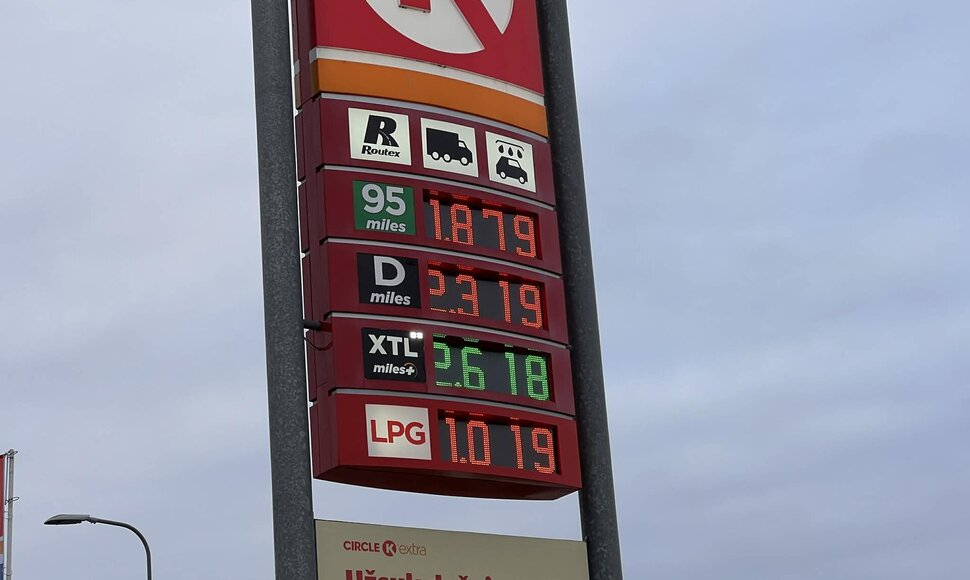 Degalų kaina Circle K degalinėjo Tūkstantmečio g. Vilniuje balandžio 9 d.
