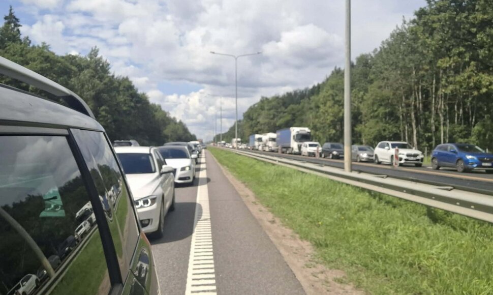 Spūstis magistralėje A1 ties Kaunu
