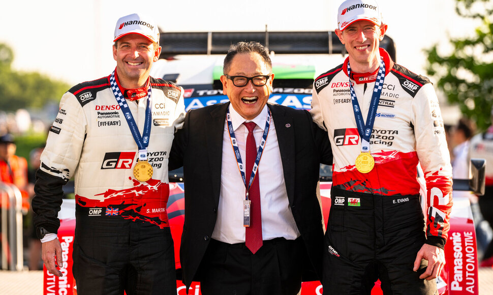 FORUM8 Japonijos WRC ralis: Akio Toyoda (JPN), Elfyn Evans (GBR), Scott Martin