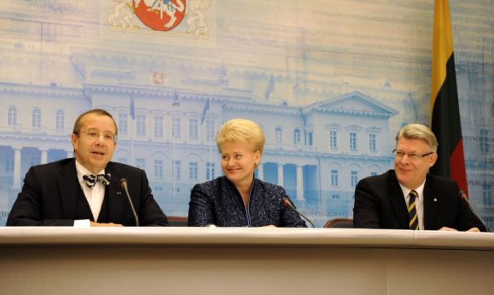 Trijų Baltijos šalių prezidentų spaudos konferencija