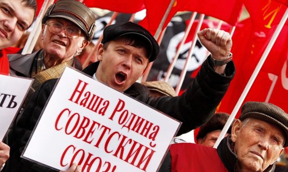 Komunistų protesto demonstracija Maskvoje