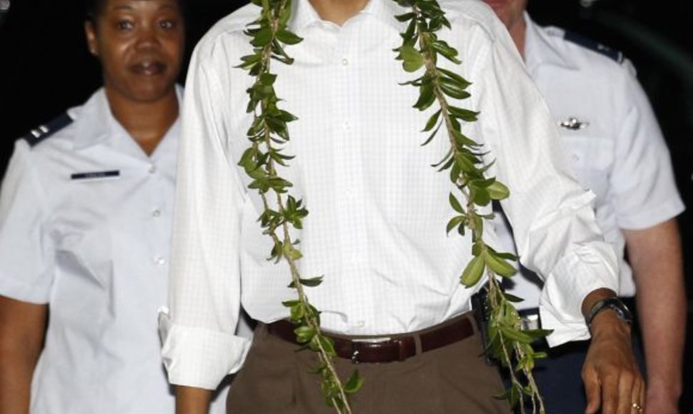Barackas Obama atvyko atostogų į Havajus