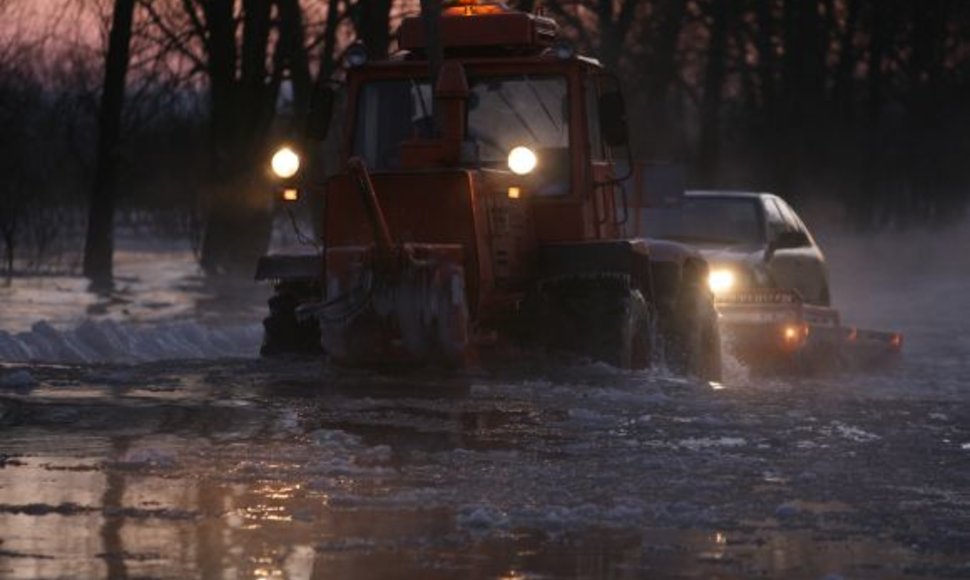 Potvynis ties Rusne