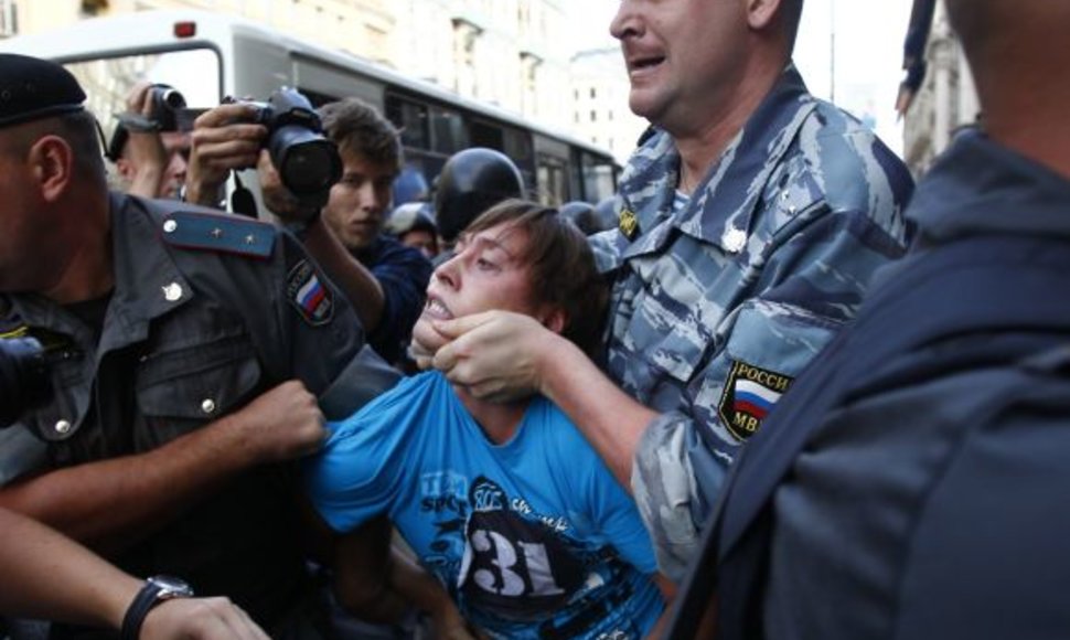Maskvos policija išvaikė opozicijos atstovus