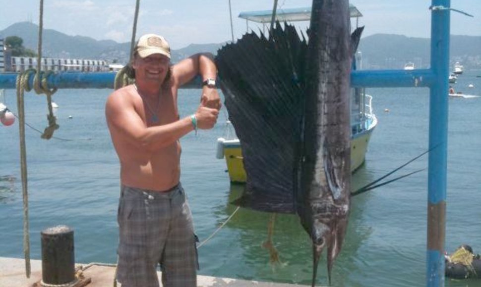 Žūklės laimikis, Andrius sailfish, pagauta Meksikoje