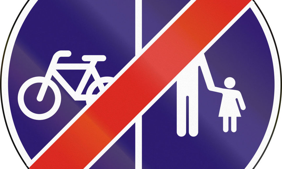 Pėsčiųjų ir dviratininkų eismas draudžiamas