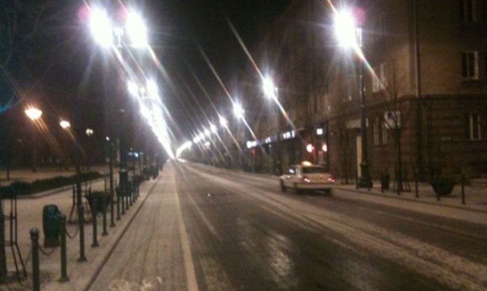 Pirmas lapkričio sniegas Vilniuje
