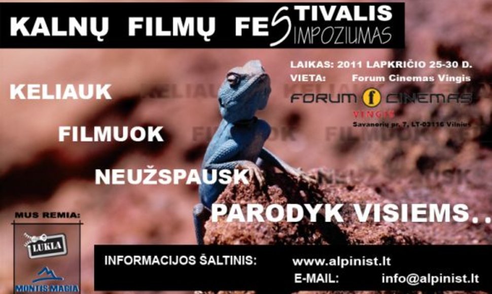 Kalnų filmų festivalio plakatas