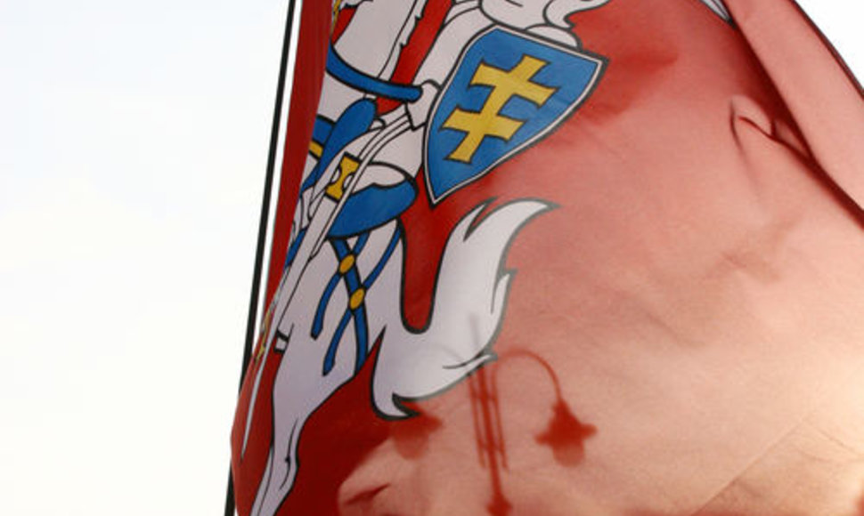 Istorinė vėliava su Vyčiu