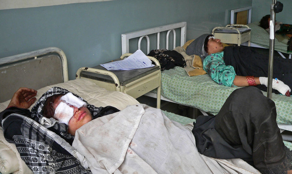 Sužeistos afganistanietės ligoninėje