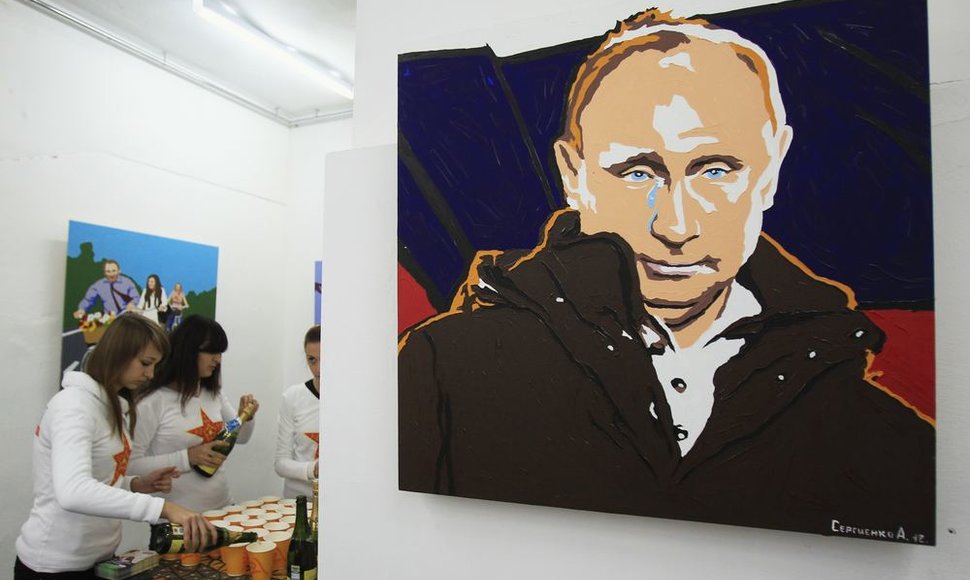 Vladimirui Putinui skirtos meno parodos atidarymas Maskvoje