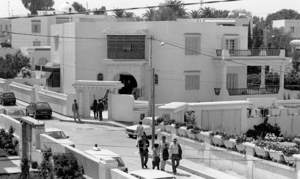 Pastatas Tunise, kuriame buvo nužudytas Abu Jihadas.