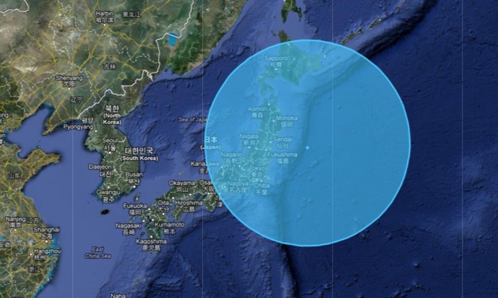 7,3 magnitudės žemės drebėjimas prie Japonijos krantų