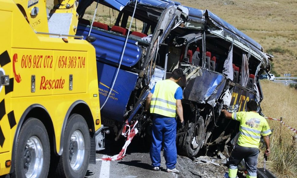 Autobuso avarija Ispanijoje