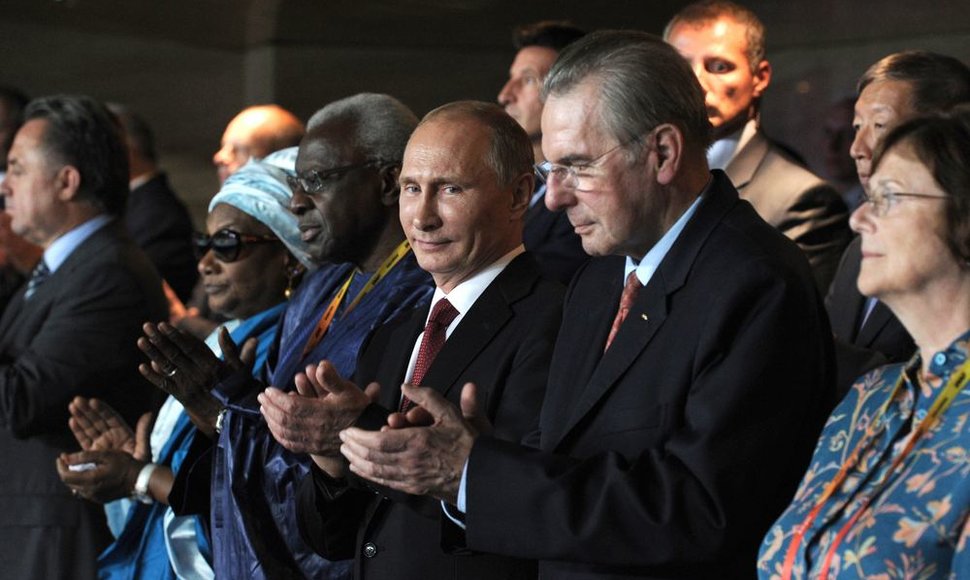 Vladimiras Putinas ir Jacques'as Rogge