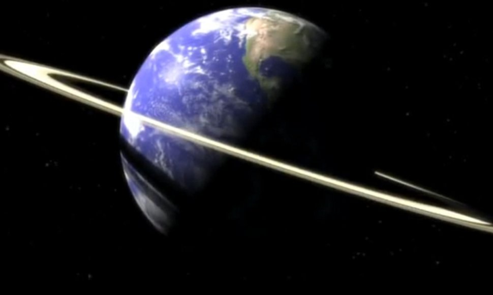 Žemė su Saturno tipo žiedais