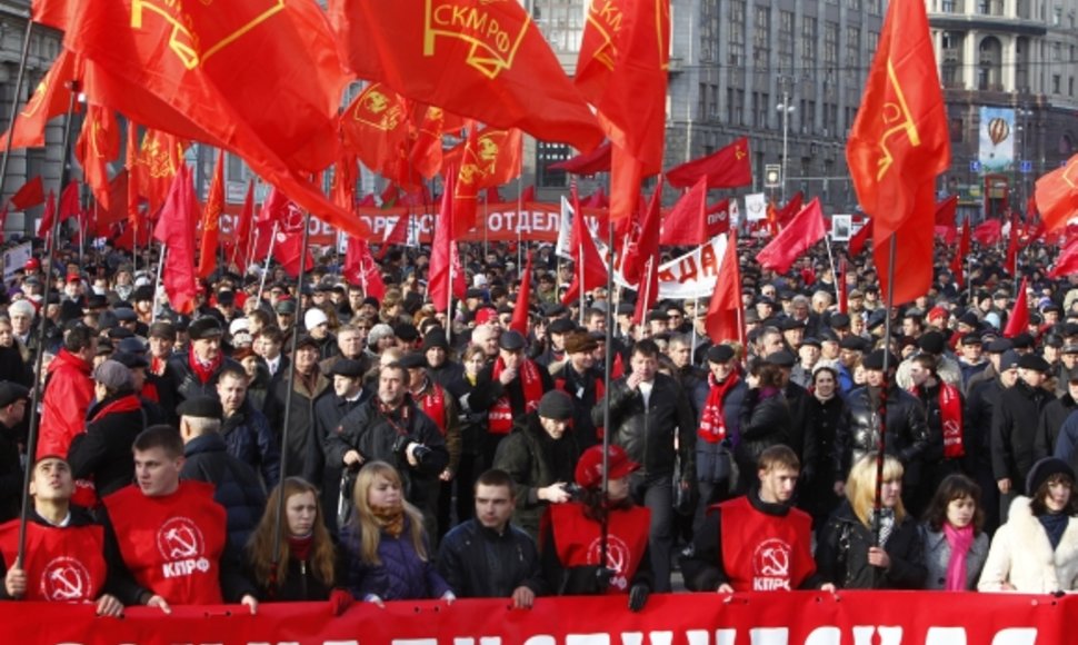 Komunistų eisena Maskvos gatvėmis