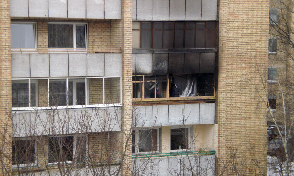 Vilniaus daugiabutis, kuriame naktį kilo gaisras