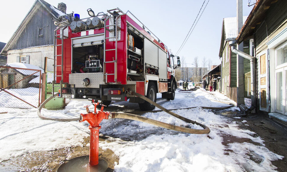 Įvykio vietoje Vilniuje, Garvežių g.