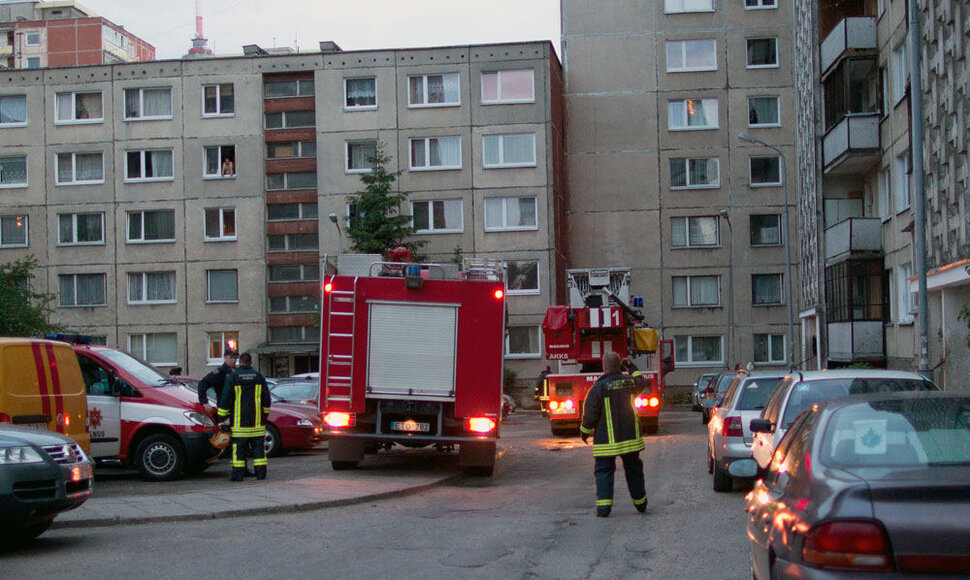 Įvykio vietoje Karoliniškėse