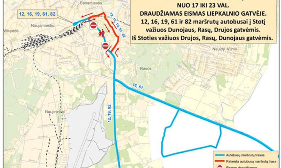 Viešojo transporto eismo per futbolo varžybas schema