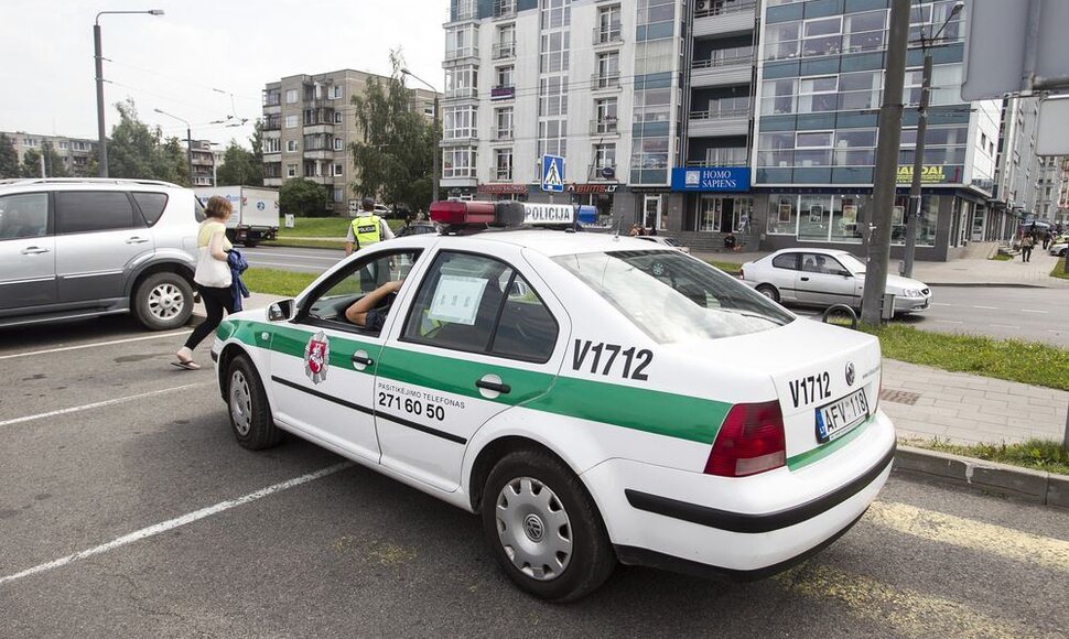 Avarijos vietoje Vilniuje, P.Lukšio g.