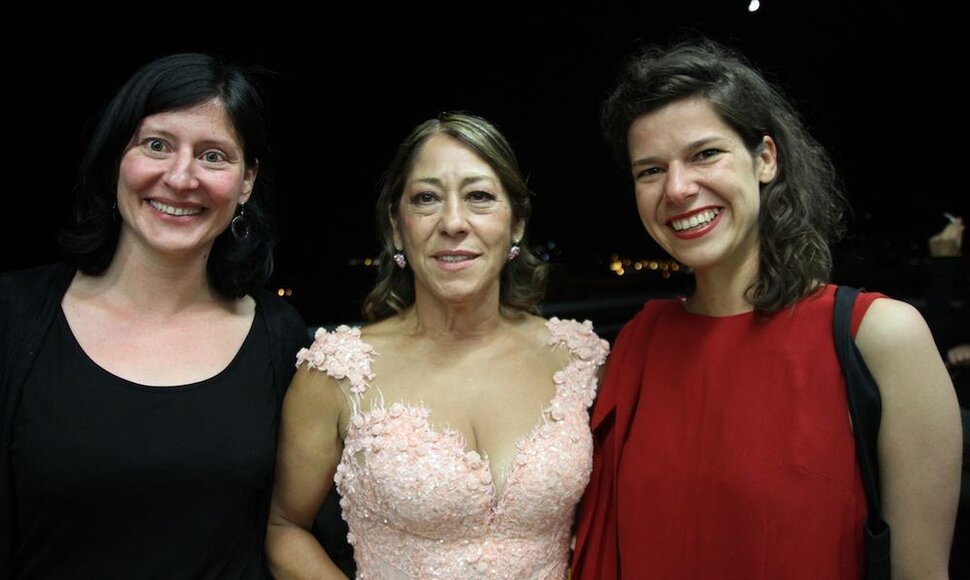 CICAE žiuri narė Gertraud Eiter, festivalio Festroia direktorė Fernanda Silva ir „Kino pavasario“ atstovė Odeta Karoblytė