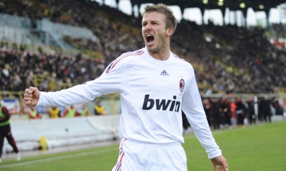 D.Beckhamas pelnė pirmąjį įvartį „Milan“ klubui