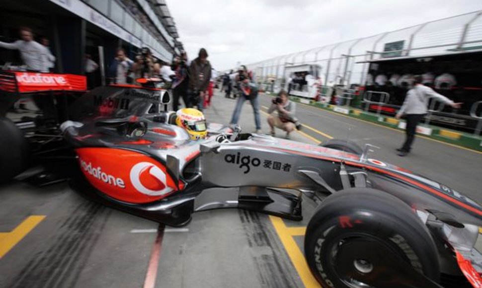 „McLaren“ pilotas Lewisas Hamiltonas pasirengęs ginti pasaulio čempiono titulą.