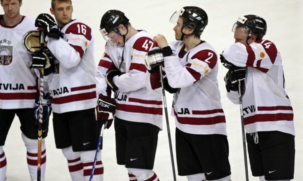 Latviams sunku buvo pakelti pralaimėjimą ketvirtfinalyje