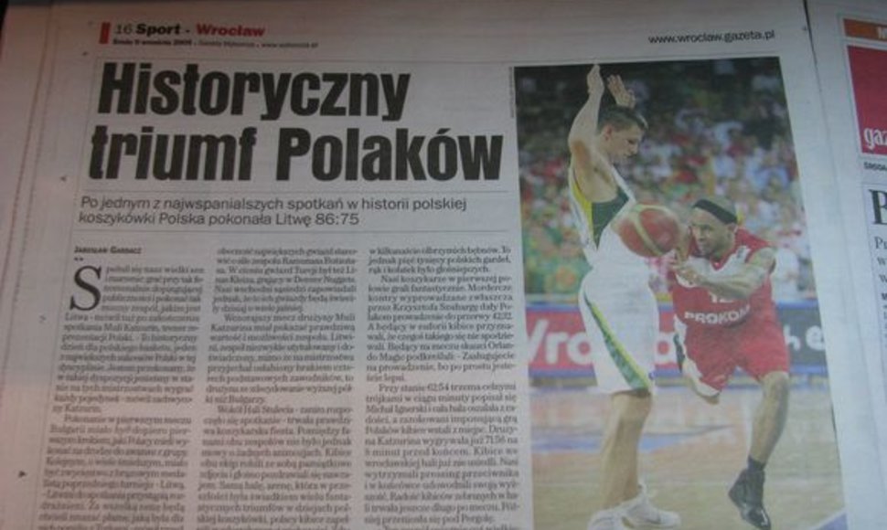 Lenkų triumfas - laikraščiuose