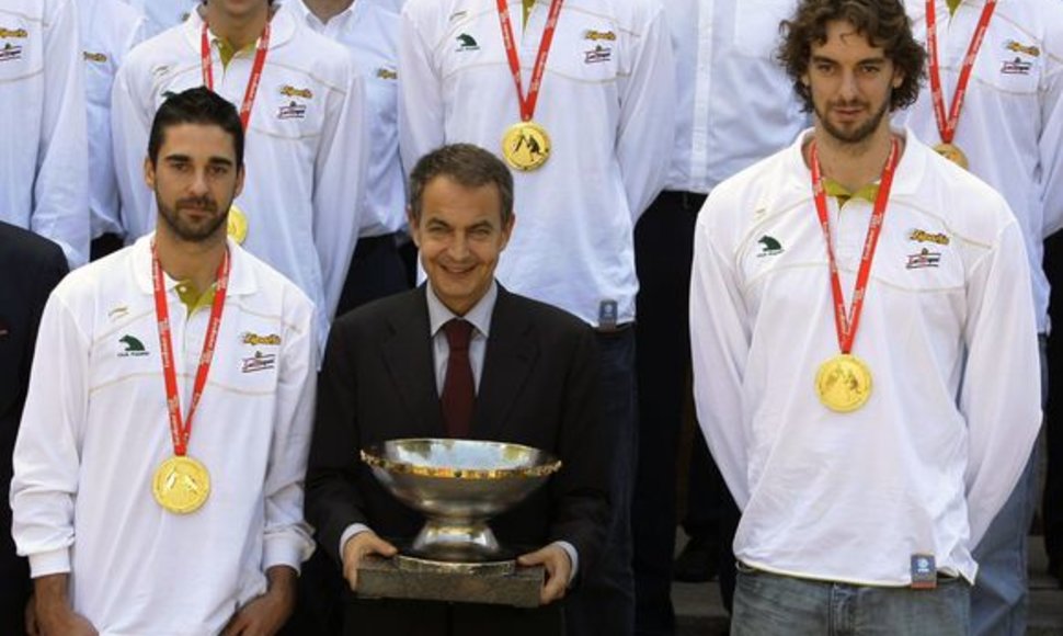 J.Zapatero ir auksinė Ispanijos komanda