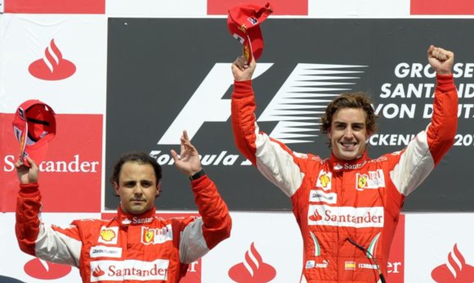 Pirmosios dvi vietos Vokietijoje atiteko „Ferrari“ pilotams