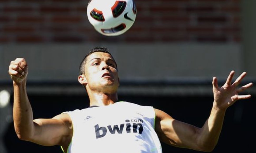 Cristiano Ronaldo treniruotėje